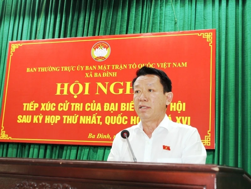 Đại biểu Quốc hội tiếp xúc cử tri xã Ba Đình sau Kỳ họp thứ nhất, Quốc hội khóa XVI