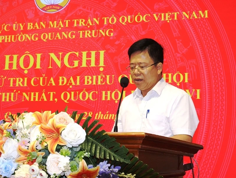 Đại biểu Quốc hội tiếp xúc cử tri phường Quang Trung sau kỳ họp thứ nhất, Quốc hội khóa XVI
