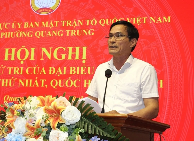 Đại biểu Quốc hội tiếp xúc cử tri phường Quang Trung sau kỳ họp thứ nhất, Quốc hội khóa XVI