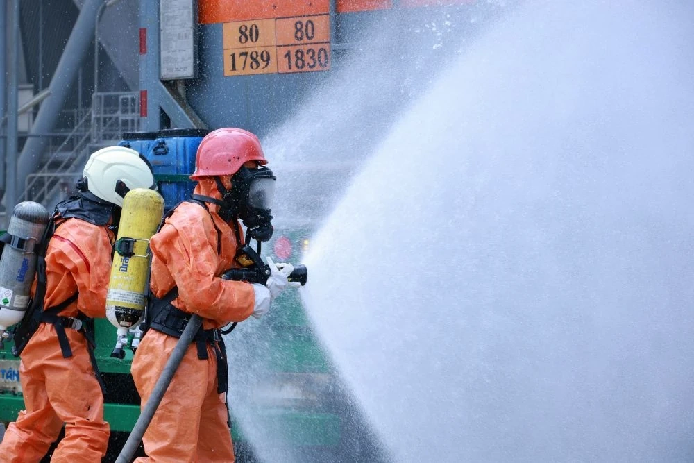 Diễn tập ứng phó sự cố hóa chất tại Nhà máy Nhiệt điện BOT Nghi Sơn 2