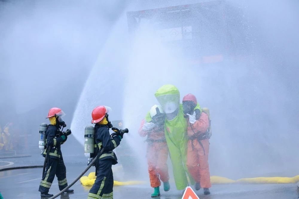 Diễn tập ứng phó sự cố hóa chất tại Nhà máy Nhiệt điện BOT Nghi Sơn 2