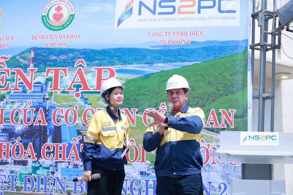 Diễn tập ứng phó sự cố hóa chất tại Nhà máy Nhiệt điện BOT Nghi Sơn 2