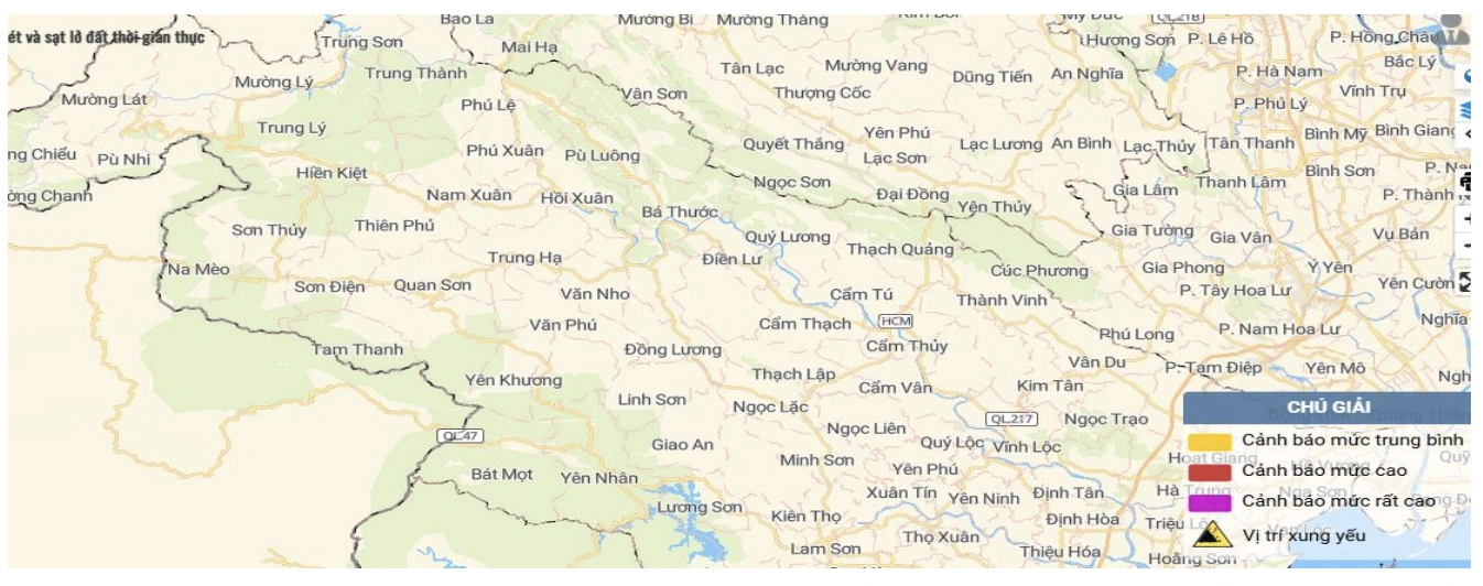 Cảnh báo lũ quét, sạt lở đất đá trong 6 giờ tới trên địa bàn 13 xã