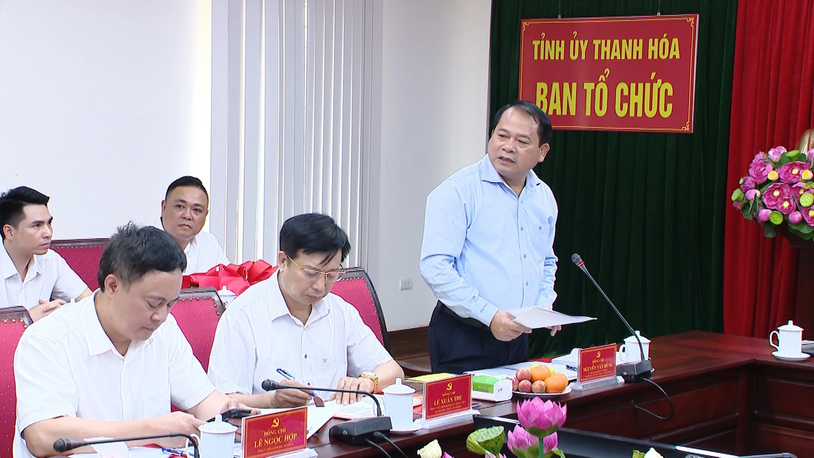 Bí thư Tỉnh ủy Lê Đức Thái làm việc với Ban Tổ chức Tỉnh ủy