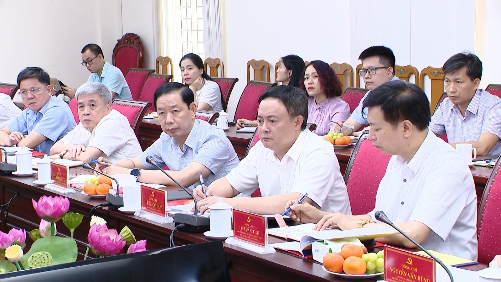 Bí thư Tỉnh ủy Lê Đức Thái làm việc với Ban Tổ chức Tỉnh ủy