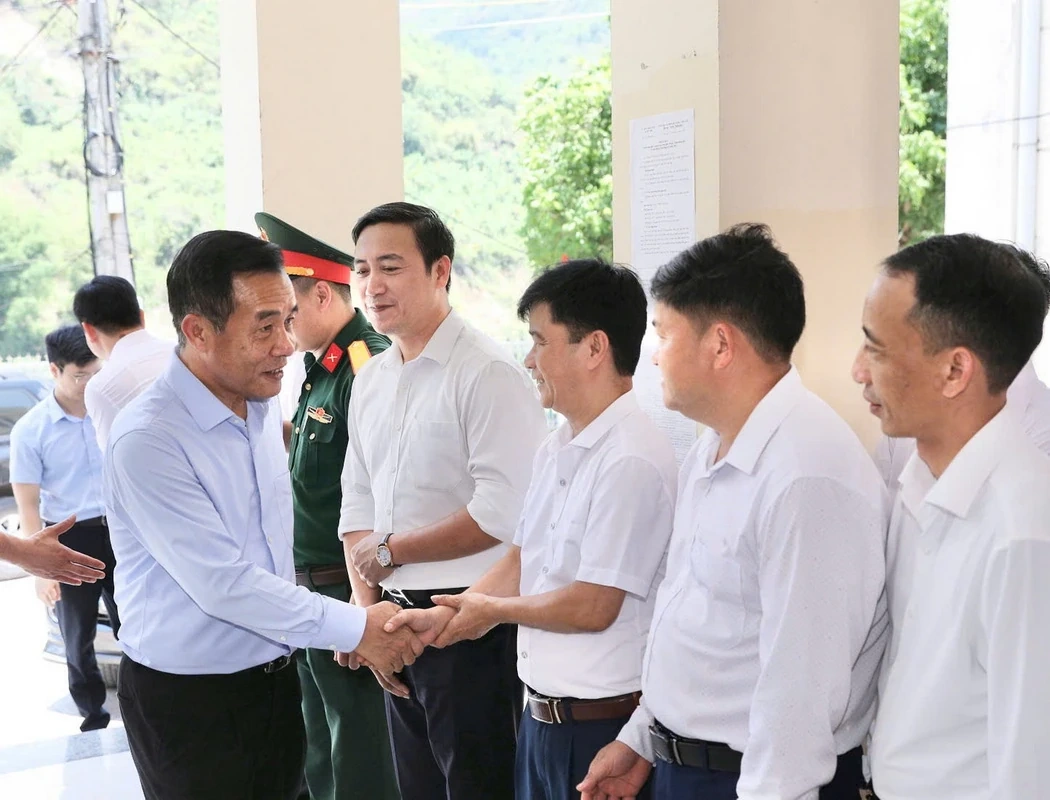 Bí thư Tỉnh ủy Lê Đức Thái thăm, kiểm tra tình hình thực hiện nhiệm vụ tại các xã vùng cao biên giới
