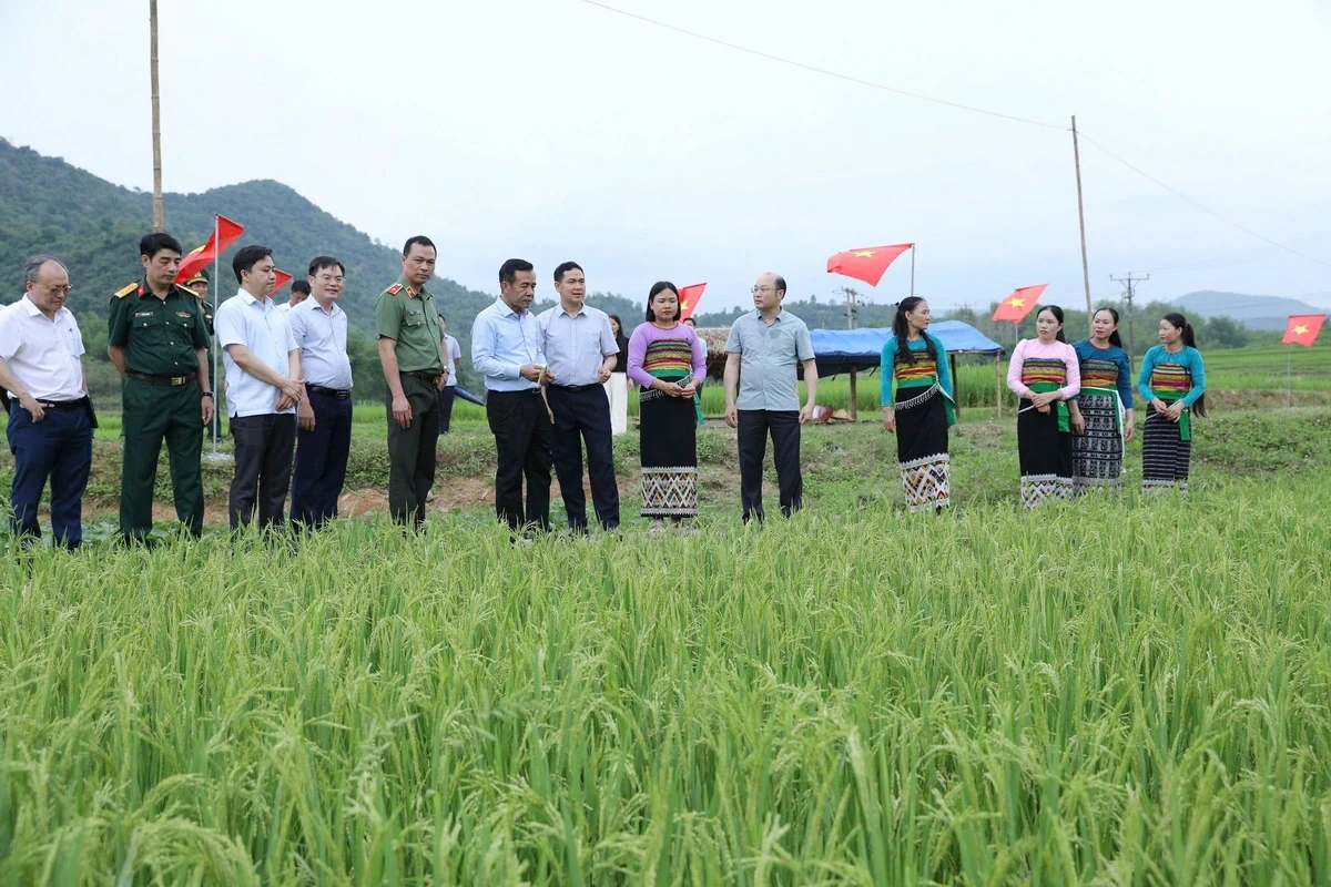 Bí thư Tỉnh ủy Lê Đức Thái thăm, kiểm tra tình hình thực hiện nhiệm vụ tại các xã vùng cao biên giới