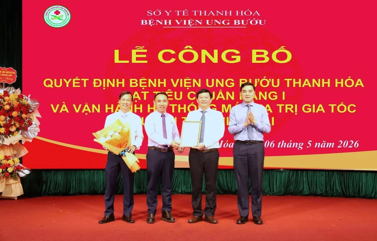 Công bố Bệnh viện Ung bướu tỉnh Thanh Hóa đạt tiêu chuẩn hạng I
