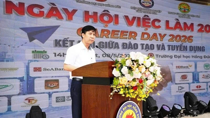 39 doanh nghiệp tham gia Ngày hội việc làm Trường Đại học Hồng Đức