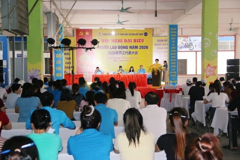 Công ty TNHH Giầy Aleron Việt Nam tổ chức hội nghị đại biểu người lao động năm 2026