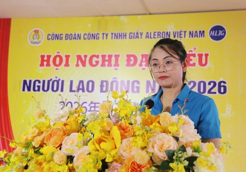 Công ty TNHH Giầy Aleron Việt Nam tổ chức hội nghị đại biểu người lao động năm 2026