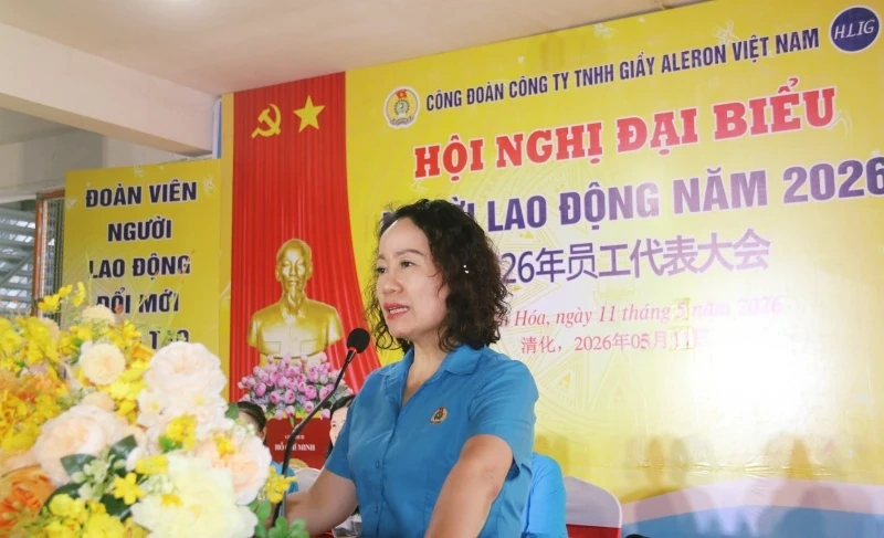 Công ty TNHH Giầy Aleron Việt Nam tổ chức hội nghị đại biểu người lao động năm 2026