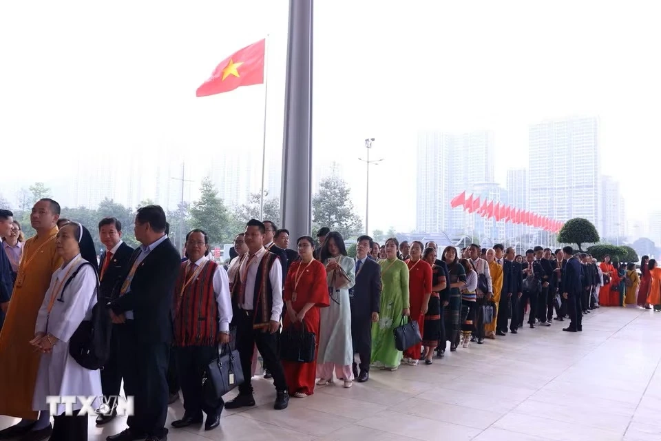 Toàn cảnh lễ khai mạc Đại hội đại biểu toàn quốc Mặt trận Tổ quốc Việt Nam lần thứ XI