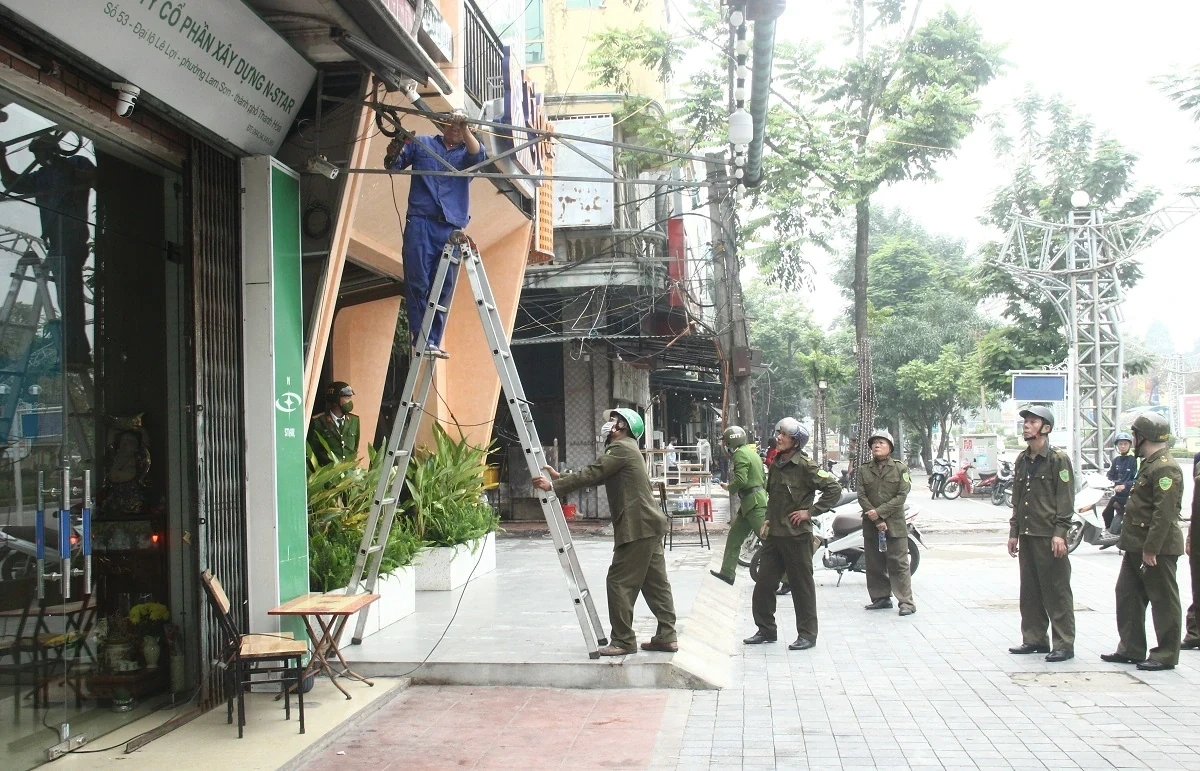 Thanh Hoá: Chủ tịch UBND cấp xã chịu trách nhiệm chính trong công tác bảo đảm trật tự đô thị, trật tự công cộng