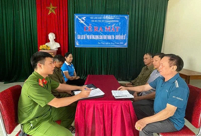 Công an xã Sao Vàng bám địa bàn, hóa giải mâu thuẫn trong Nhân dân