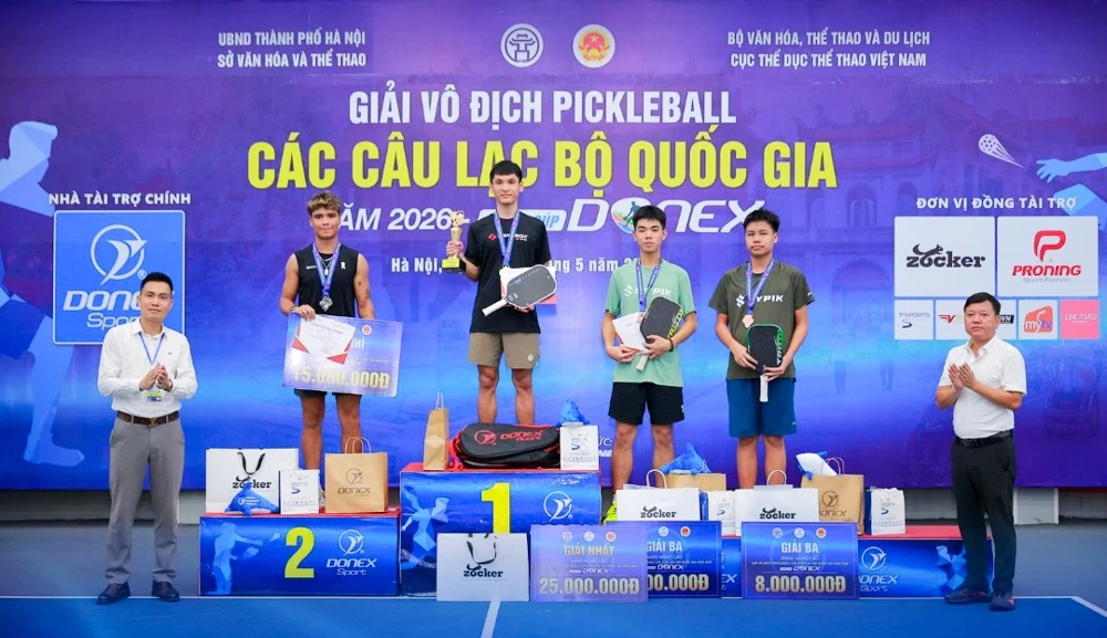 Pickleball Thanh Hóa giành vàng ở Giải vô địch các CLB quốc gia