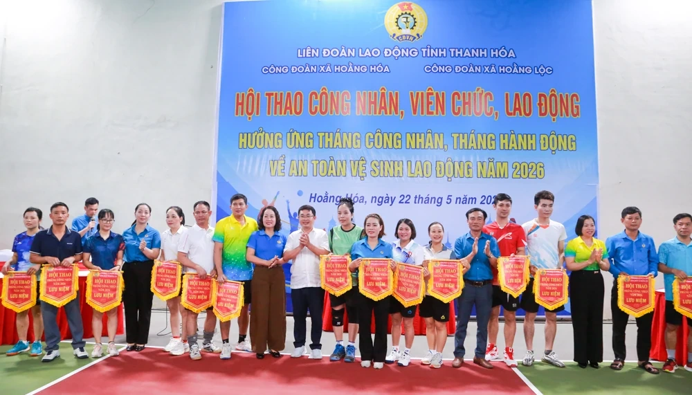 Công đoàn hai xã phối hợp tổ chức hội thao dành cho đoàn viên, người lao động
