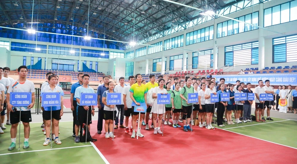 Công đoàn hai xã phối hợp tổ chức hội thao dành cho đoàn viên, người lao động