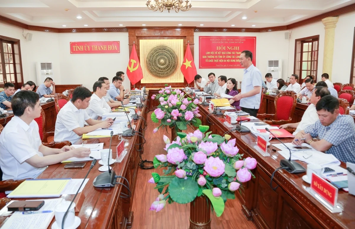 Đoàn công tác Bộ Chính trị kiểm tra, giám sát 4 nội dung trọng tâm tại Thanh Hóa
