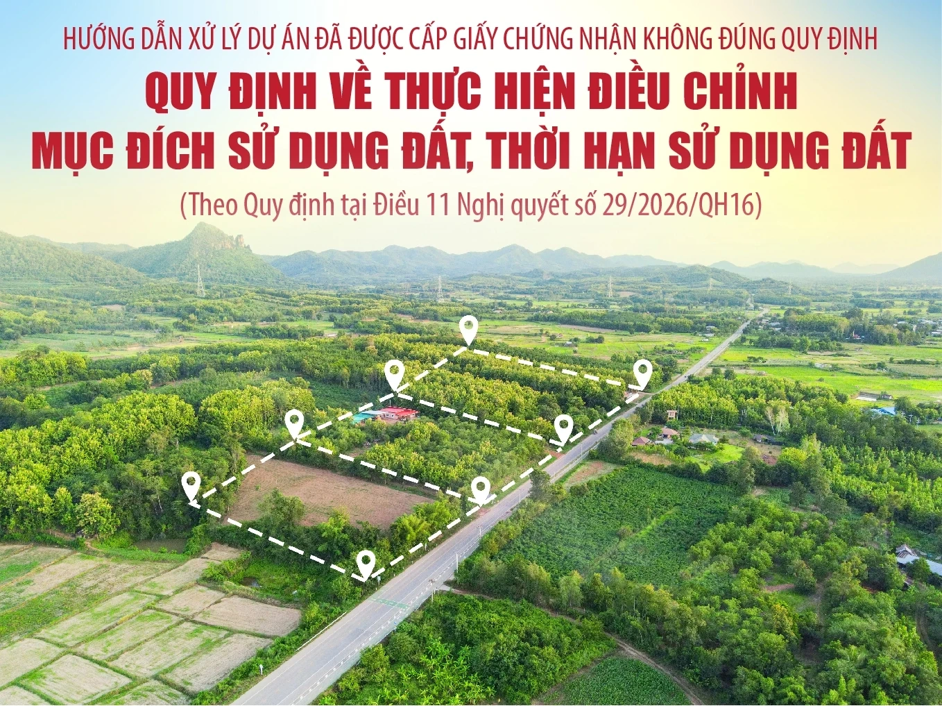 Quy định về thực hiện điều chỉnh mục đích sử dụng đất, thời hạn sử dụng đất