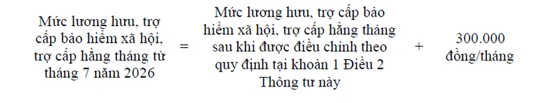 Hướng dẫn tăng lương hưu, trợ cấp BHXH, trợ cấp hàng tháng thêm 8% từ 1/7/2026