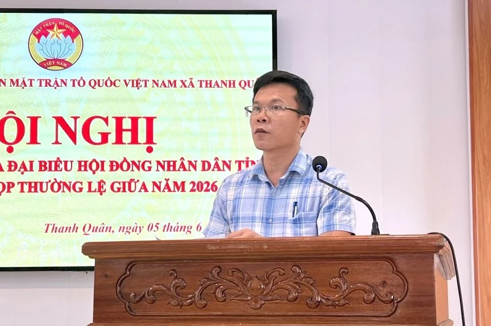 Đại biểu HĐND tỉnh tiếp xúc cử tri tại xã Thanh Quân