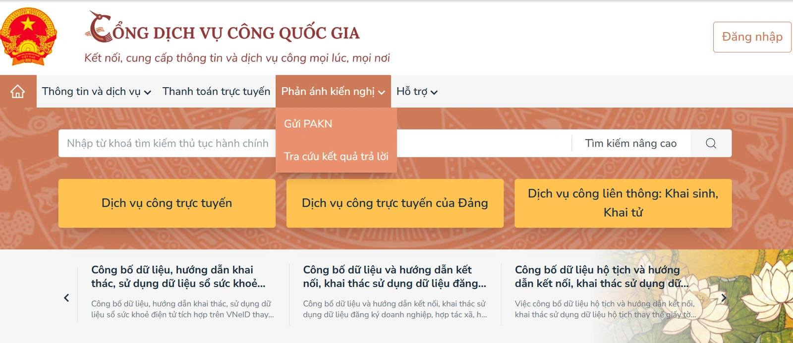 11 loại thông tin cung cấp trên Cổng Dịch vụ công quốc gia người dân cần biết