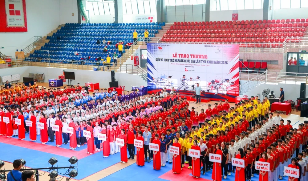 Giải vô địch trẻ Karate quốc gia khai mạc tại Thanh Hóa