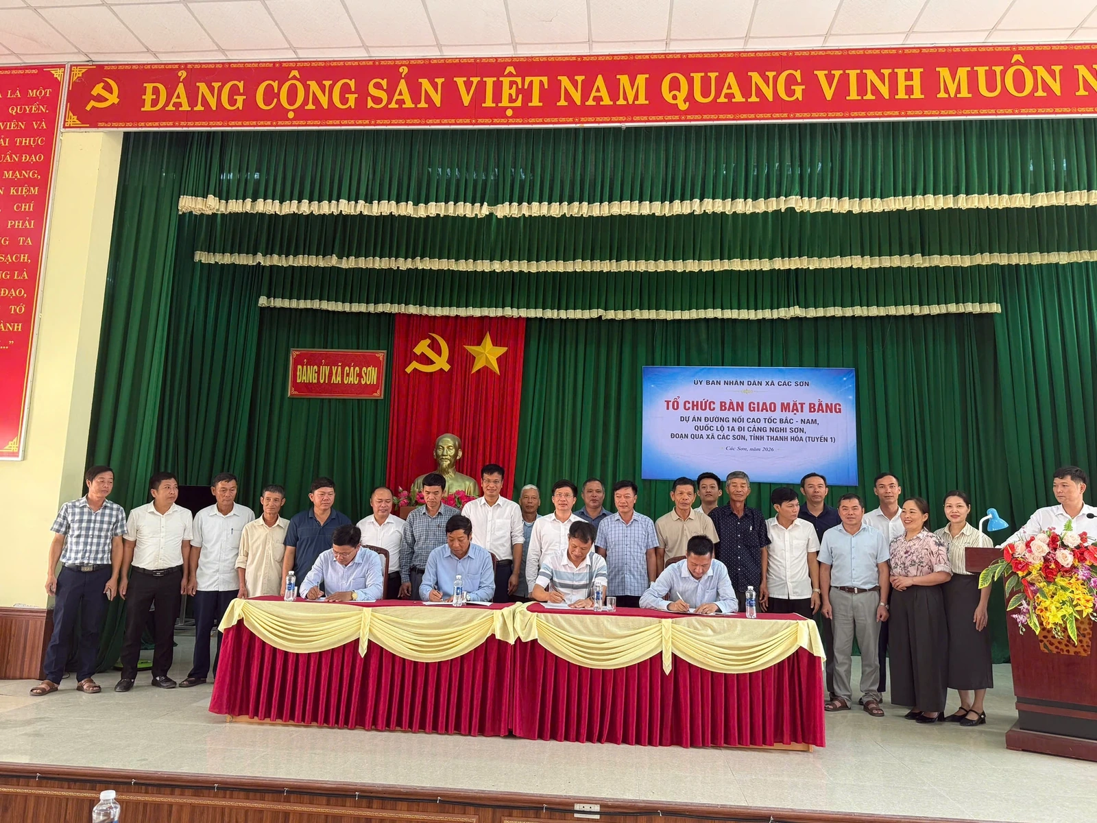 Xã Các Sơn bàn giao mặt bằng sạch phục vụ dự án
