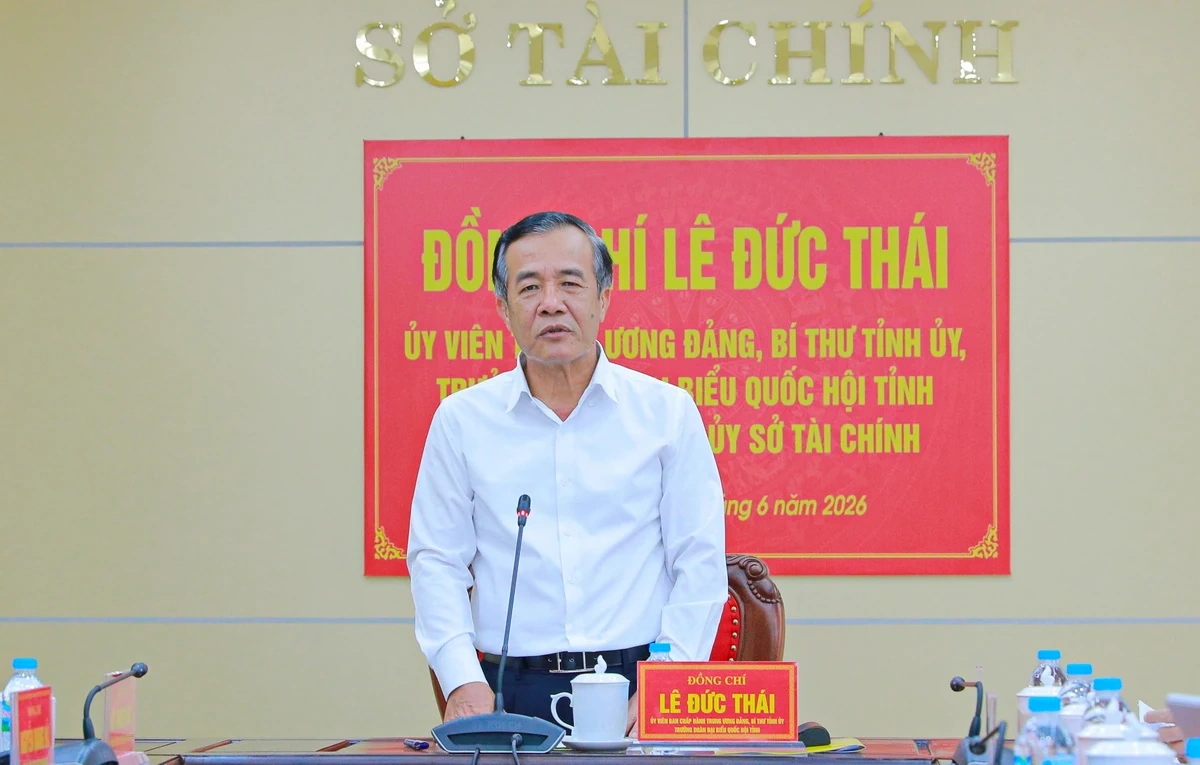 Bí thư Tỉnh ủy Lê Đức Thái: Sở Tài chính phải góp phần khơi thông nguồn lực, tạo động lực tăng trưởng mới