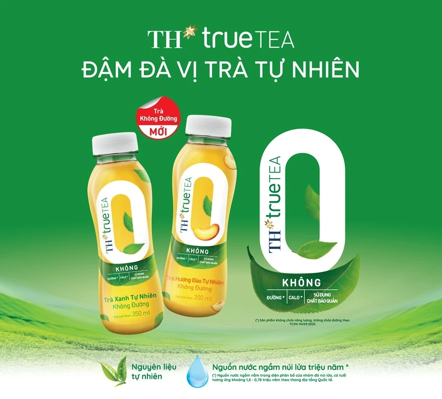 Tập đoàn TH ra mắt Trà không đường TH true TEA