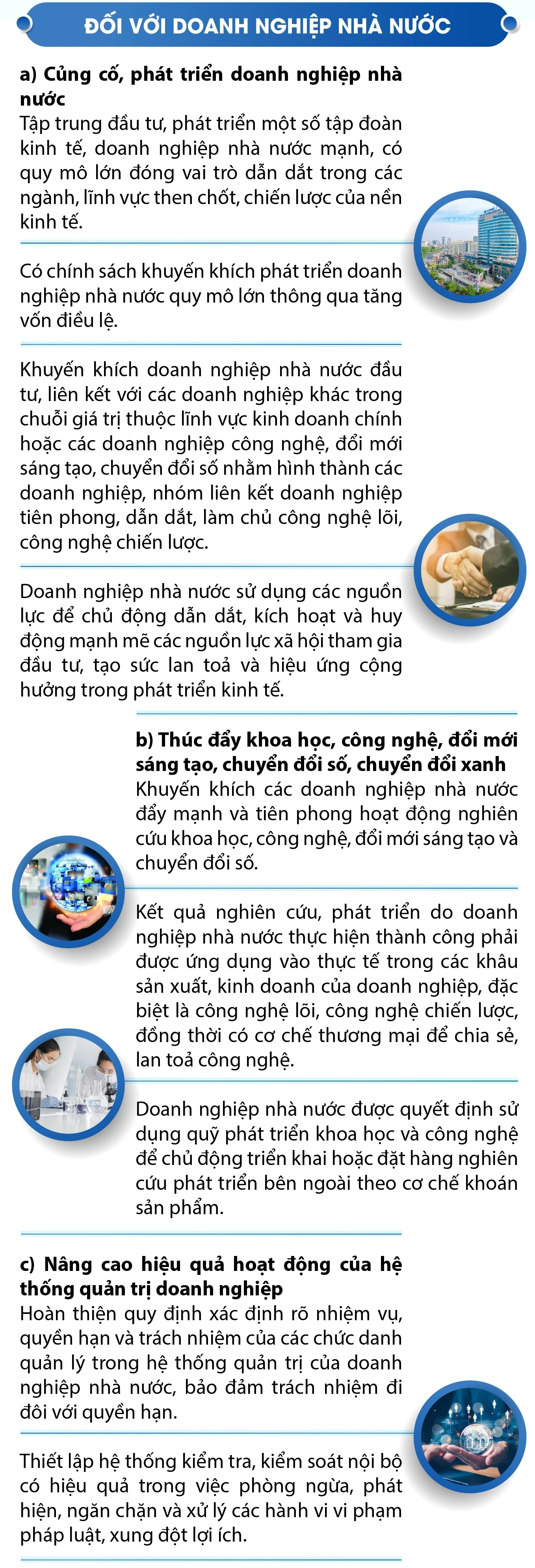 [Infographics] Nhiệm vụ và giải pháp về phát triển kinh tế nhà nước