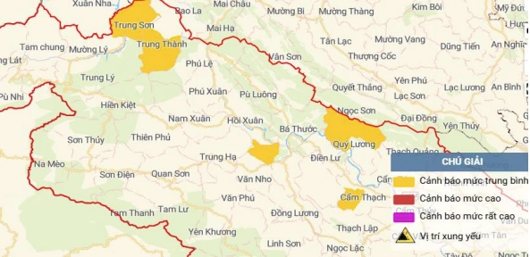 Cảnh báo nguy cơ lũ quét, sạt lở, sụt lún đất trên địa bàn 8 xã