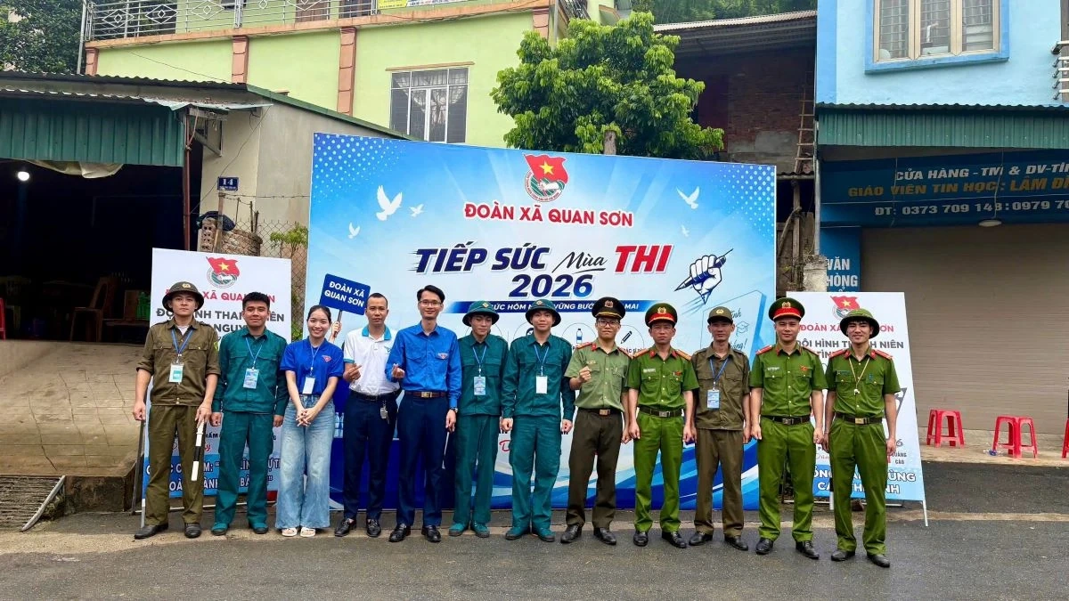 Đoàn xã Quan Sơn hỗ trợ gần 1.000 suất ăn miễn phí cho thí sinh và phụ huynh