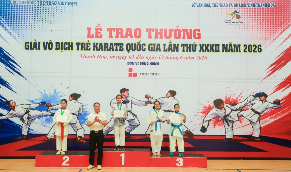 Thanh Hóa xếp thứ 4 toàn đoàn tại Giải vô địch trẻ Karate quốc gia