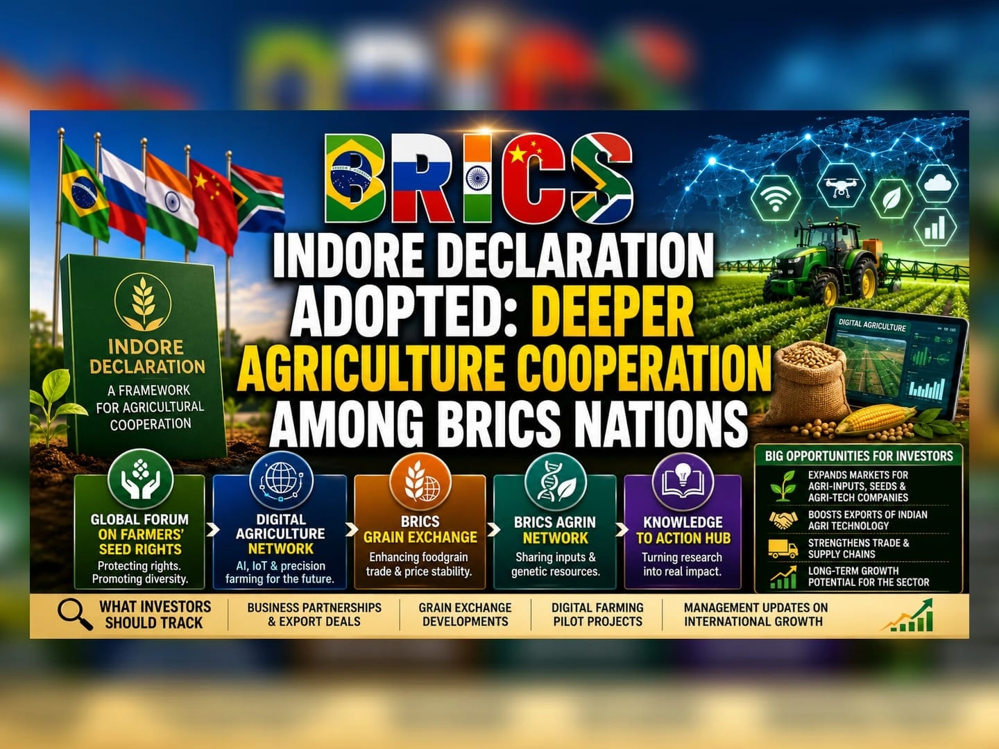 BRICS thông qua Tuyên bố Indore, thúc đẩy số hóa nông nghiệp quy mô lớn