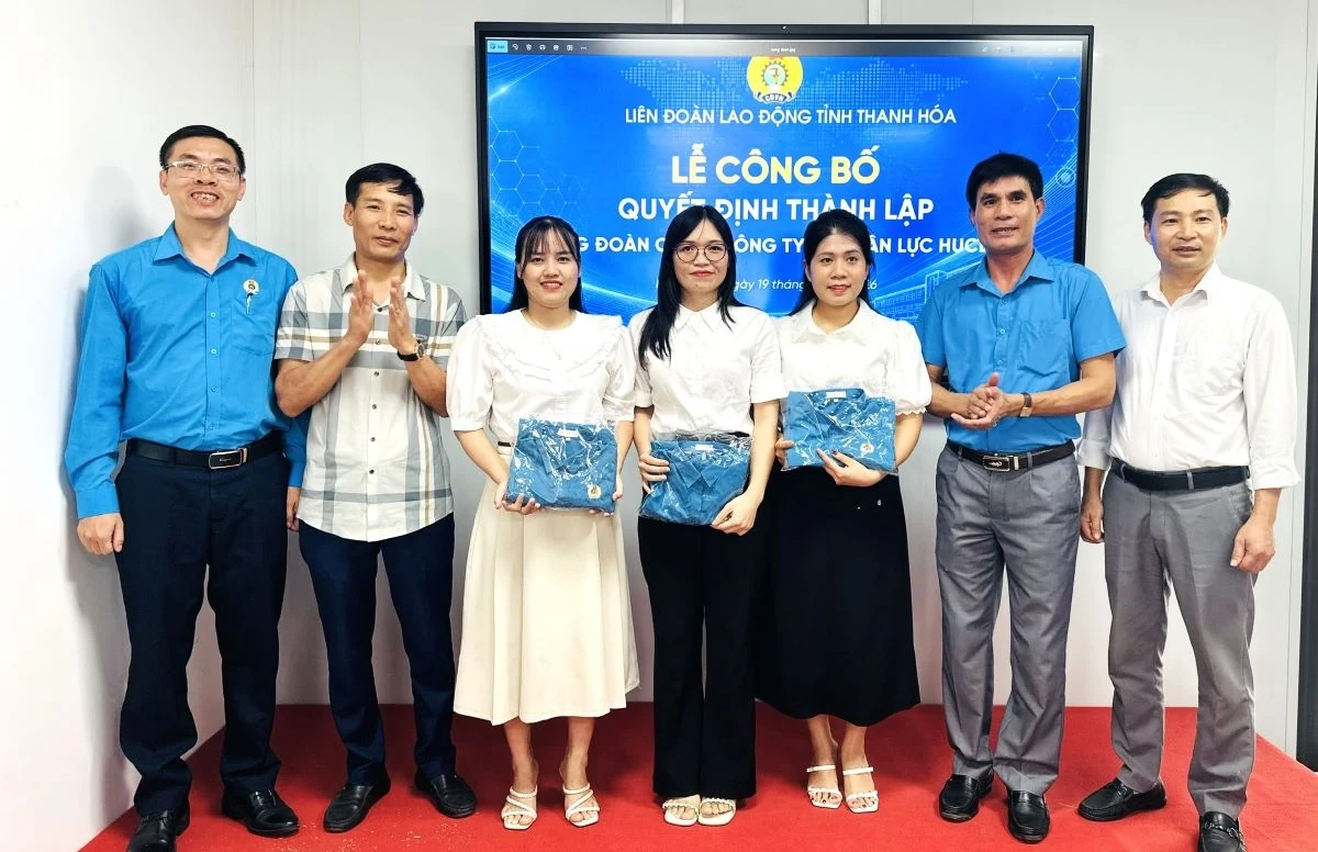 Thành lập Công đoàn cơ sở Công ty CP nhân lực Hucenco