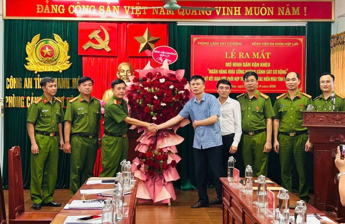 Ra mắt mô hình “Ngân hàng máu sống Phòng Cảnh sát cơ động”