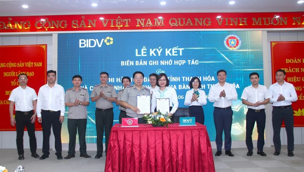 Thi hành án dân sự tỉnh Thanh Hóa và các chi nhánh BIDV trên địa bàn ký kết Biên bản ghi nhớ hợp tác
