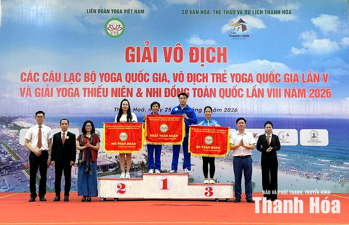 Liên đoàn Yoga Thanh Hóa xếp thứ Ba tại Giải vô địch các CLB Yoga quốc gia