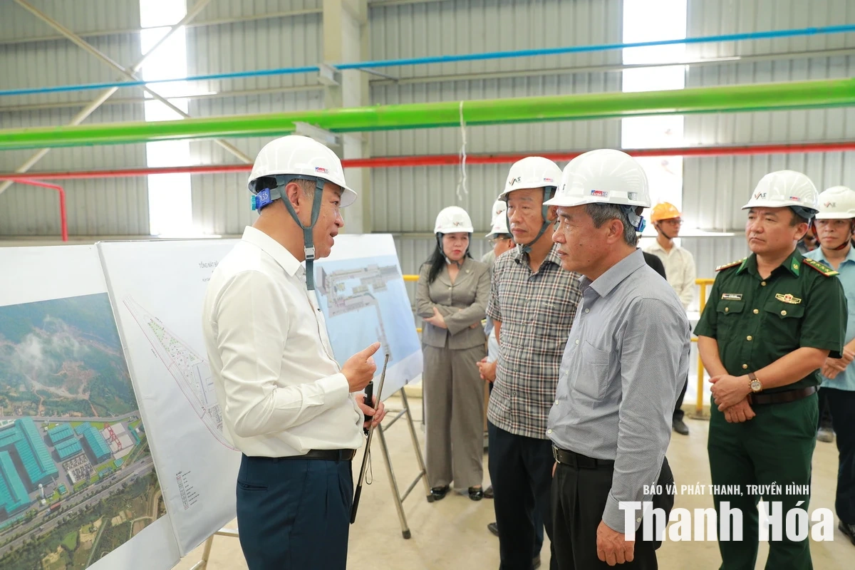 Bí thư Tỉnh ủy Lê Đức Thái kiểm tra tiến độ các dự án trọng điểm tại Khu Kinh tế Nghi Sơn