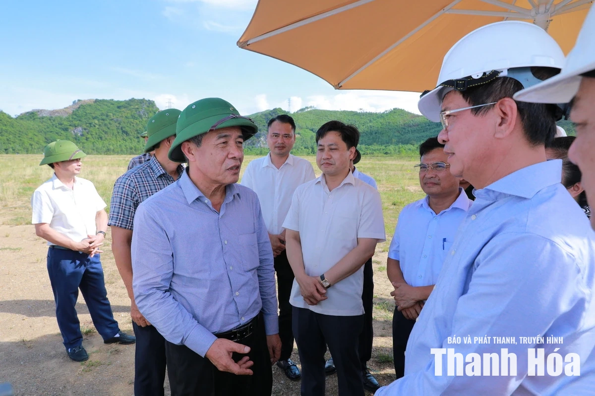 Bí thư Tỉnh ủy Lê Đức Thái kiểm tra tiến độ các dự án trọng điểm tại Khu Kinh tế Nghi Sơn