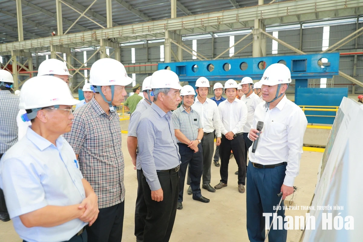 Bí thư Tỉnh ủy Lê Đức Thái kiểm tra tiến độ các dự án trọng điểm tại Khu Kinh tế Nghi Sơn