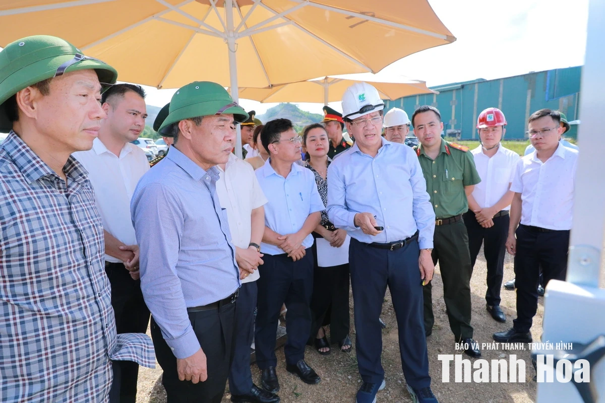 Bí thư Tỉnh ủy Lê Đức Thái kiểm tra tiến độ các dự án trọng điểm tại Khu Kinh tế Nghi Sơn
