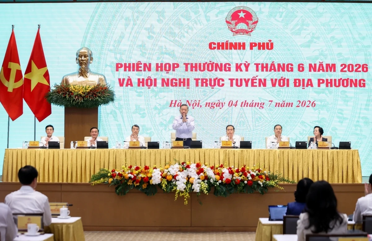 Chính phủ họp phiên thường kỳ tháng 6/2026 và hội nghị trực tuyến với các địa phương