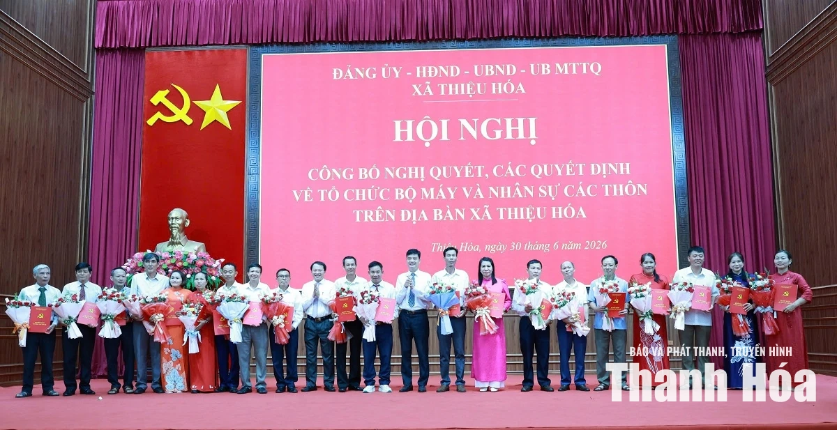 Xã Thiệu Hóa đưa bộ máy thôn mới vào hoạt động ngay sau sắp xếp