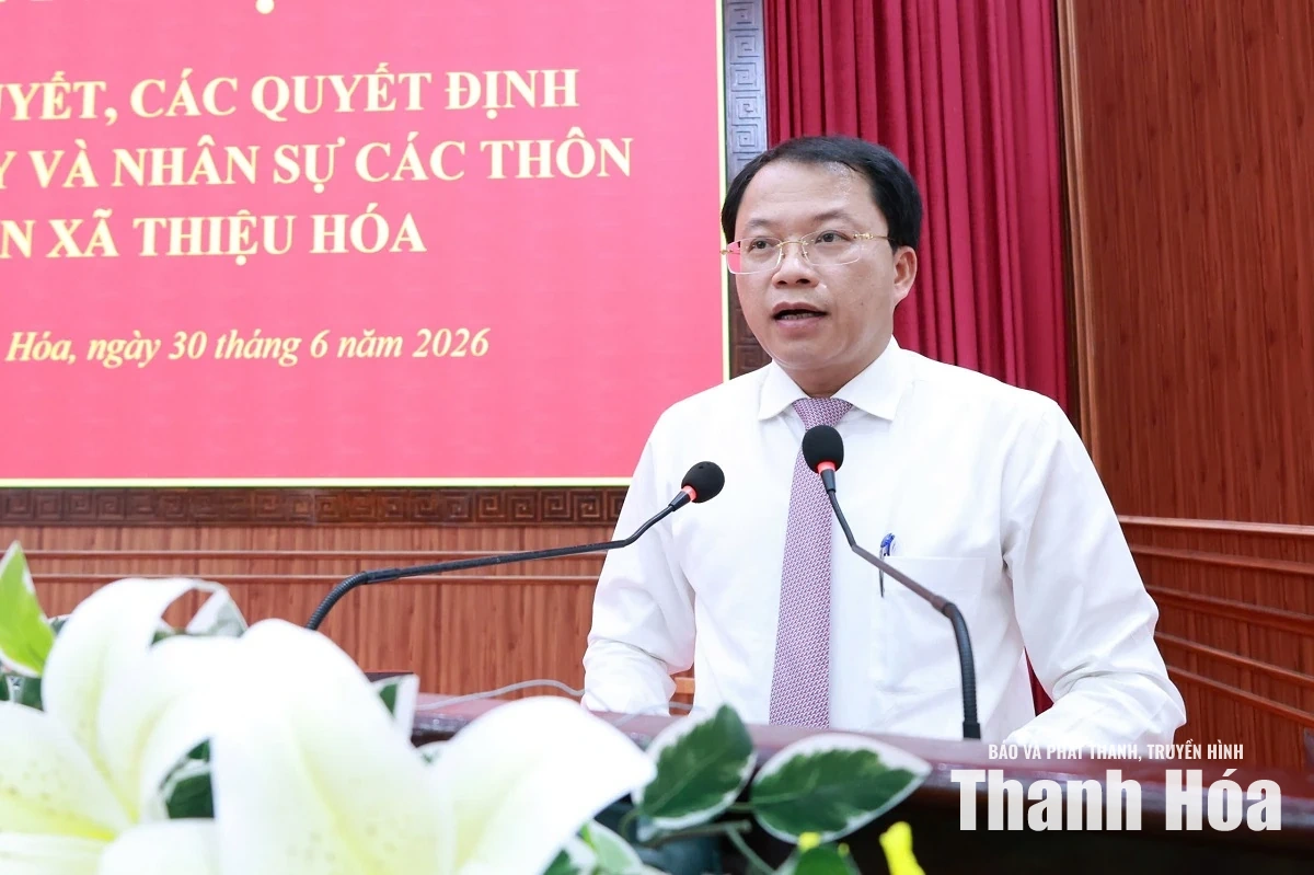 Xã Thiệu Hóa đưa bộ máy thôn mới vào hoạt động ngay sau sắp xếp