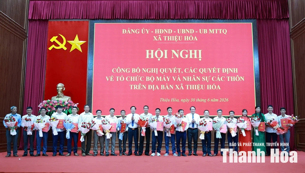 Xã Thiệu Hóa đưa bộ máy thôn mới vào hoạt động ngay sau sắp xếp