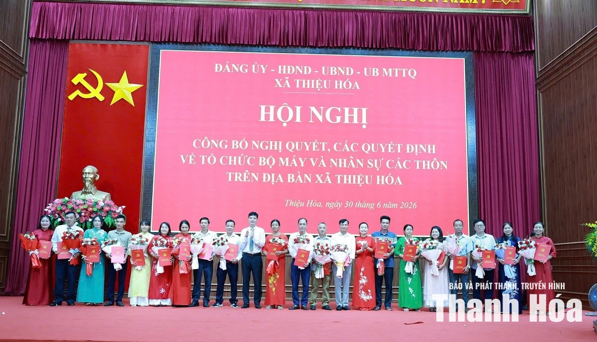 Xã Thiệu Hóa đưa bộ máy thôn mới vào hoạt động ngay sau sắp xếp