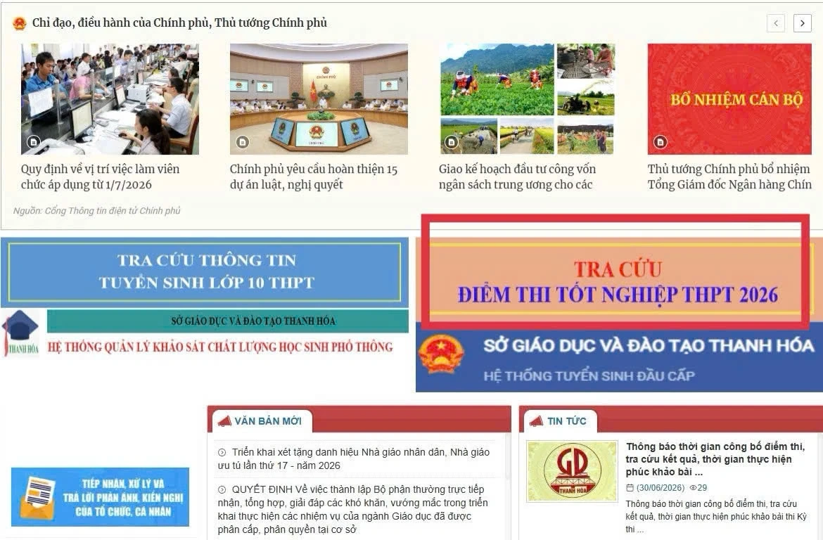Hai cách tra cứu điểm thi tốt nghiệp THPT năm 2026